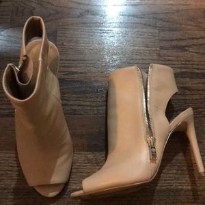 Ann Taylor open toe booties